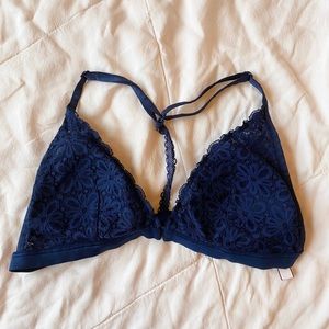 victoria secret blue lace bralette